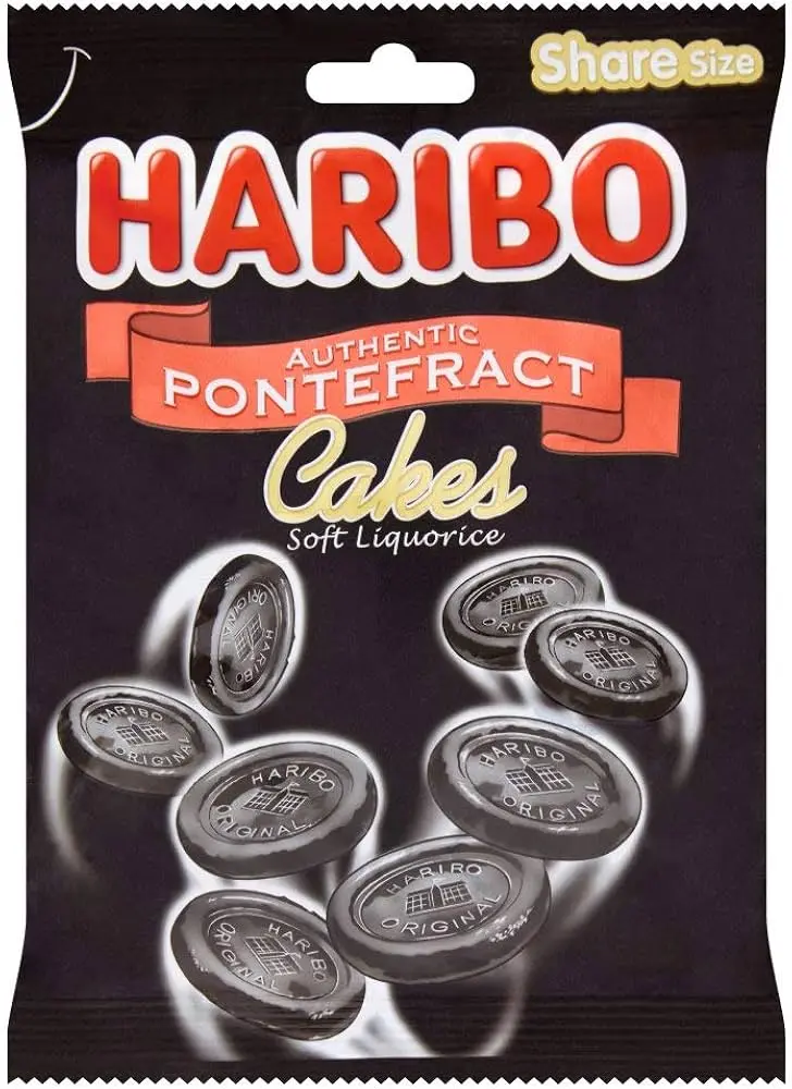 HARIBO PONTEFRACT CAKES SOFT LIQUORICE 160G (UK)