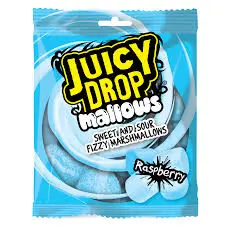 JUICY DROP RASPBERRY MALLOWS 100G (UK)
