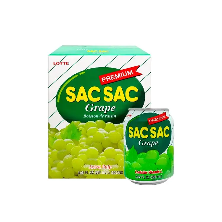 LOTTE SAC SAC GRAPE 238ML / 12CT
