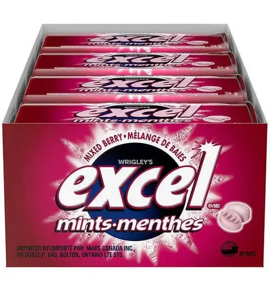 EXCEL MINT MIXED BERRY /8PK 