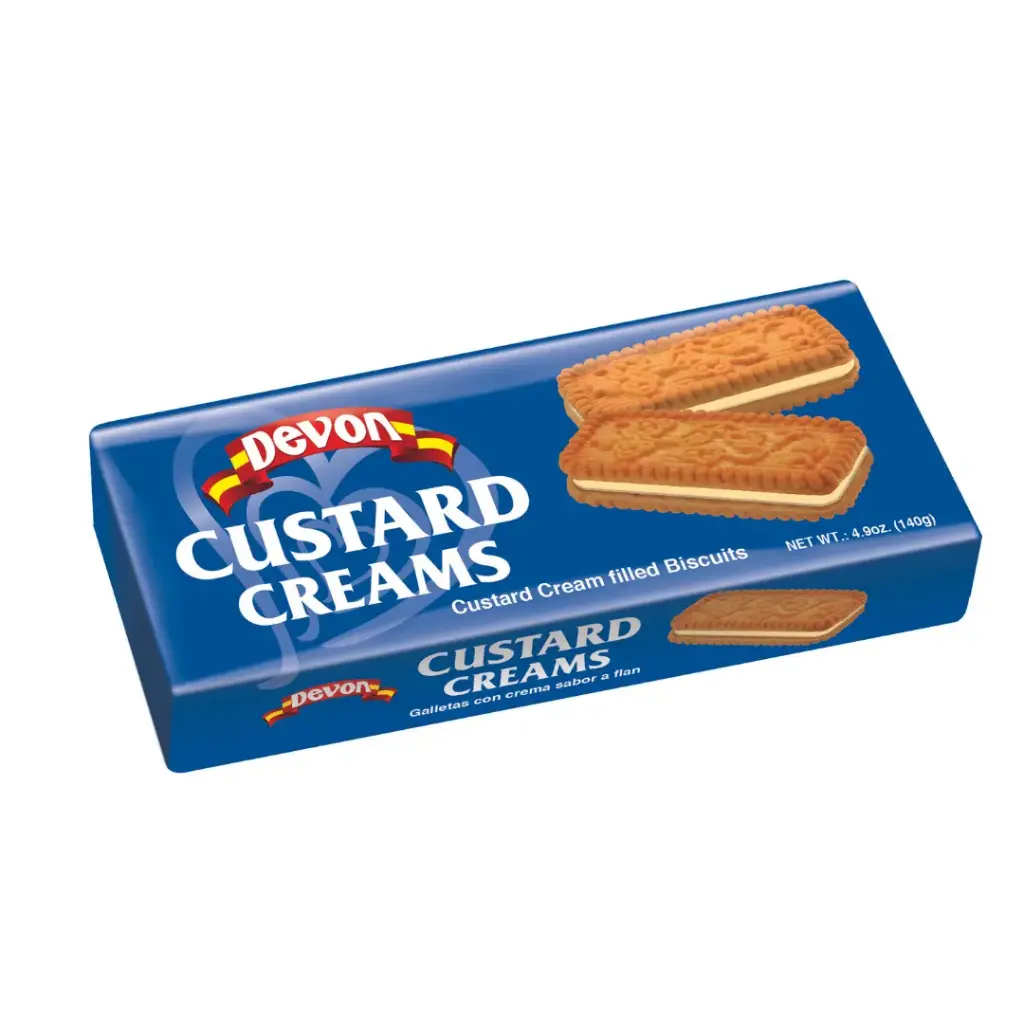 DEVON CUSTARD CREAM BISCUITS 140G 