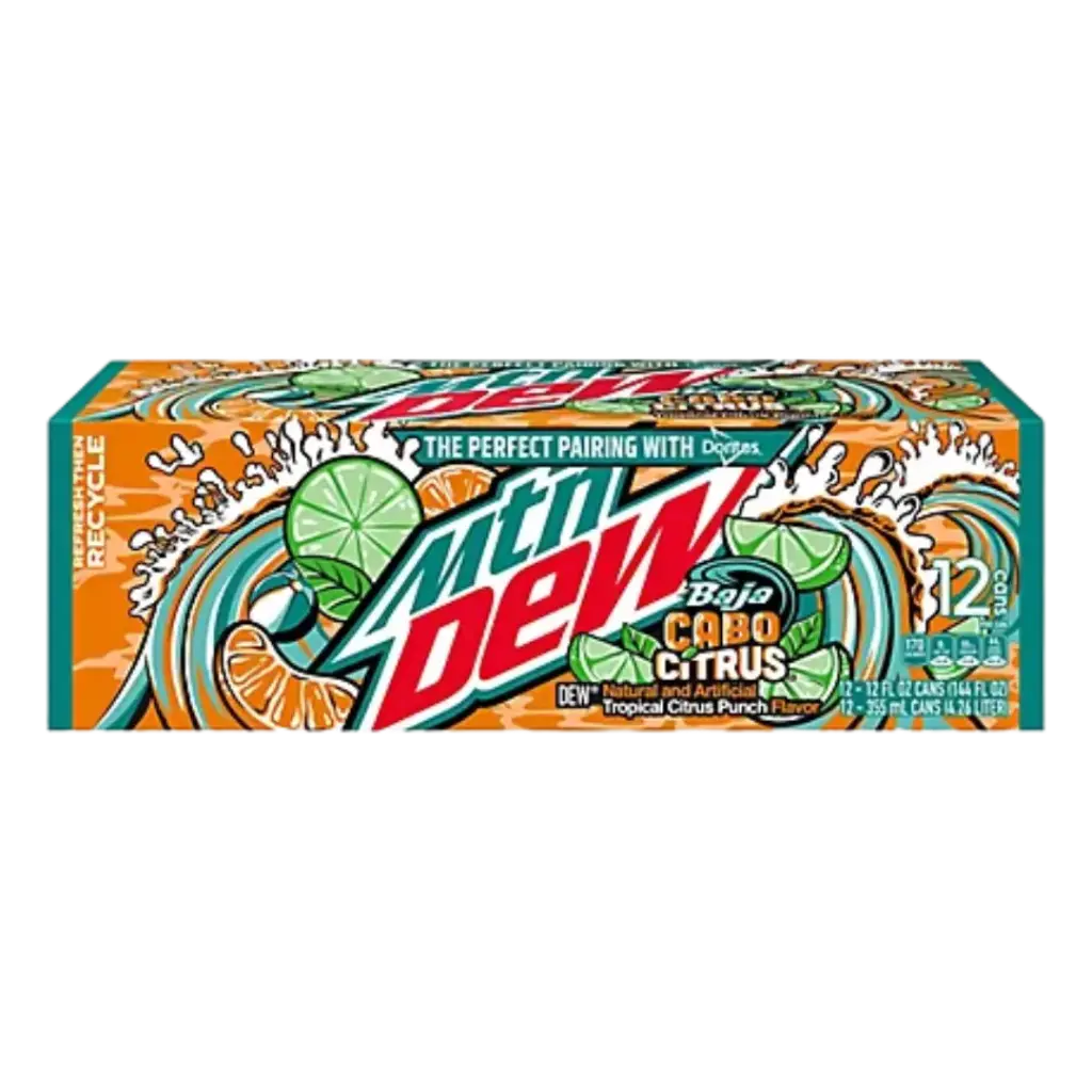 MOUNTAIN DEW BAJA CABO CITRUS 355ML 12/CT(U)