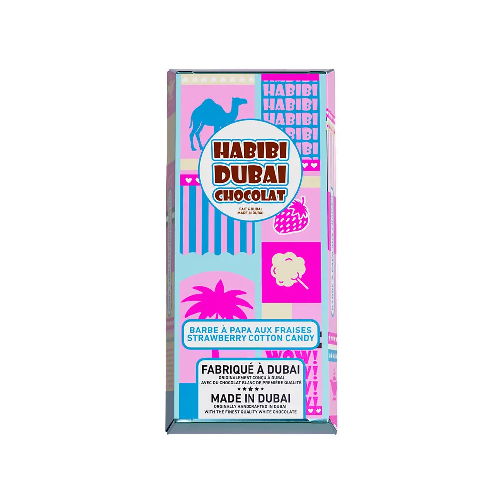 HABIBI DUBAI STRAWBERRY COTTON CANDY CHOCOLATE 200G
