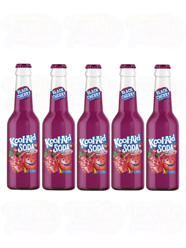KOOL-AID BLACK CHERRY GLASS SODA 355ML/12CT