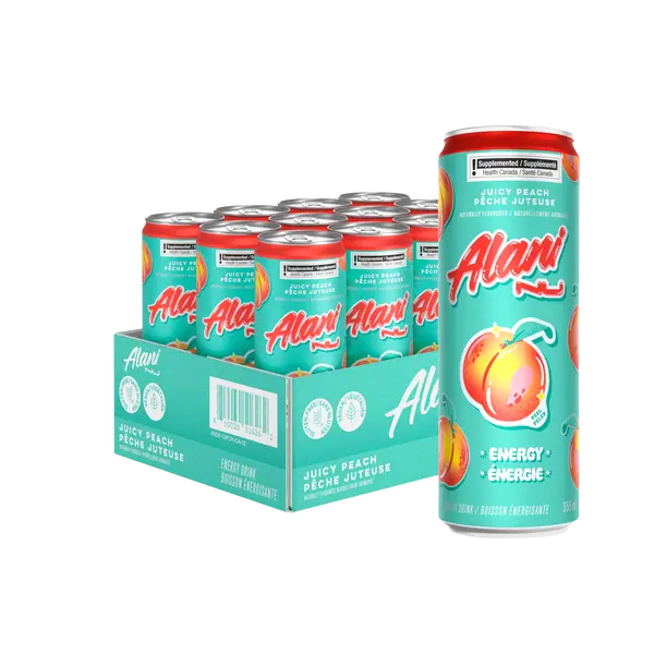 ALANI JUICY PEACH ENERGY DRINK 355 ML /12CT