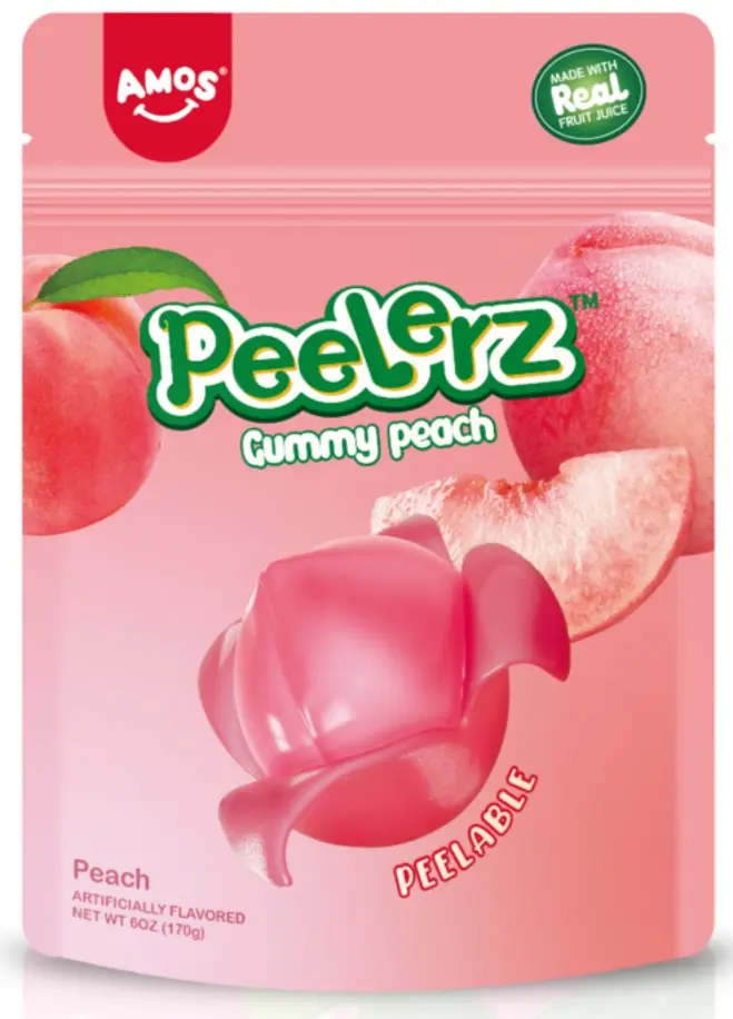 AMOS PEELERZ GUMMY PEACH 170G   