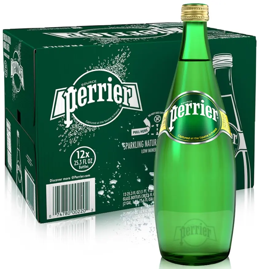 PERRIER GLASS BOTTLES 750ML/12CT