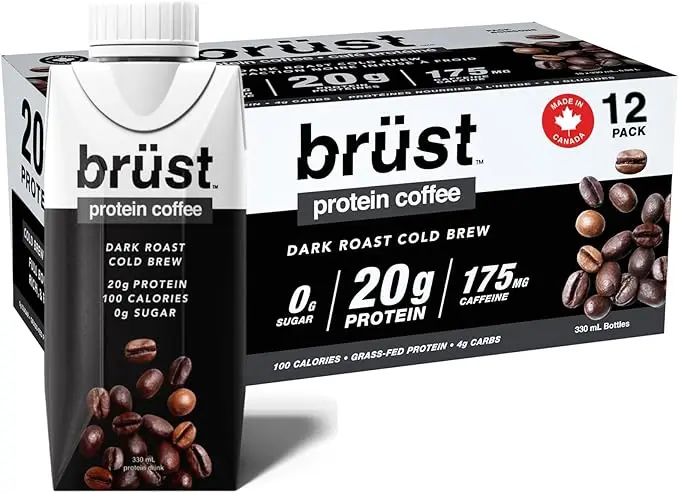 BRUST COLD BREW PROTEIN COFFEE 20G 330ML/18CT 