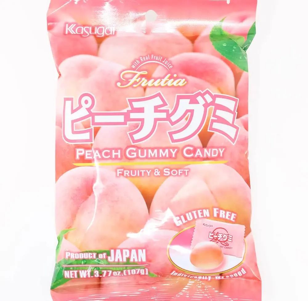 KASUGAI PEACH GUMMY CANDY 102G