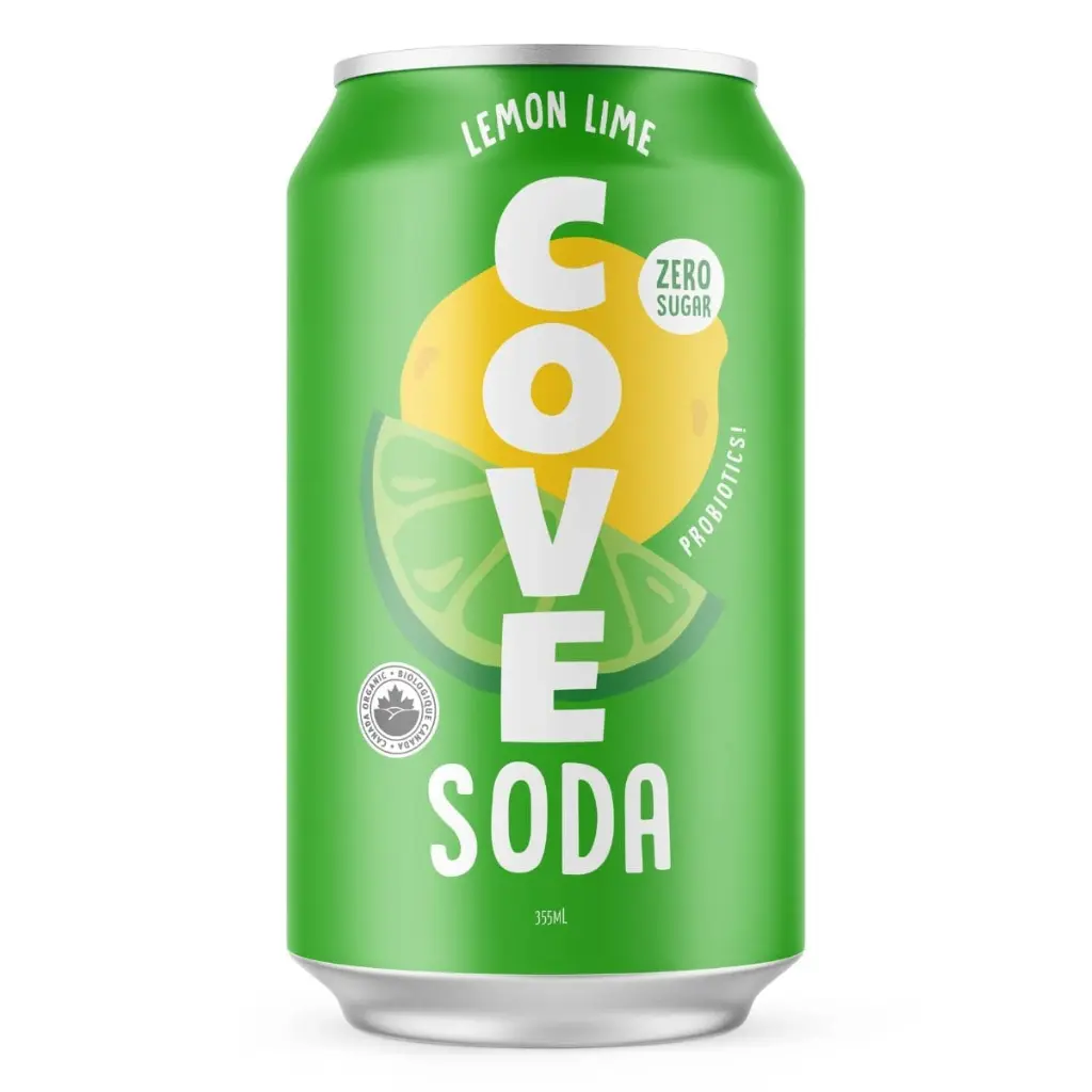 COVE SODA CANS LEMON-LIME ZERO SUGAR  355ML/12CT