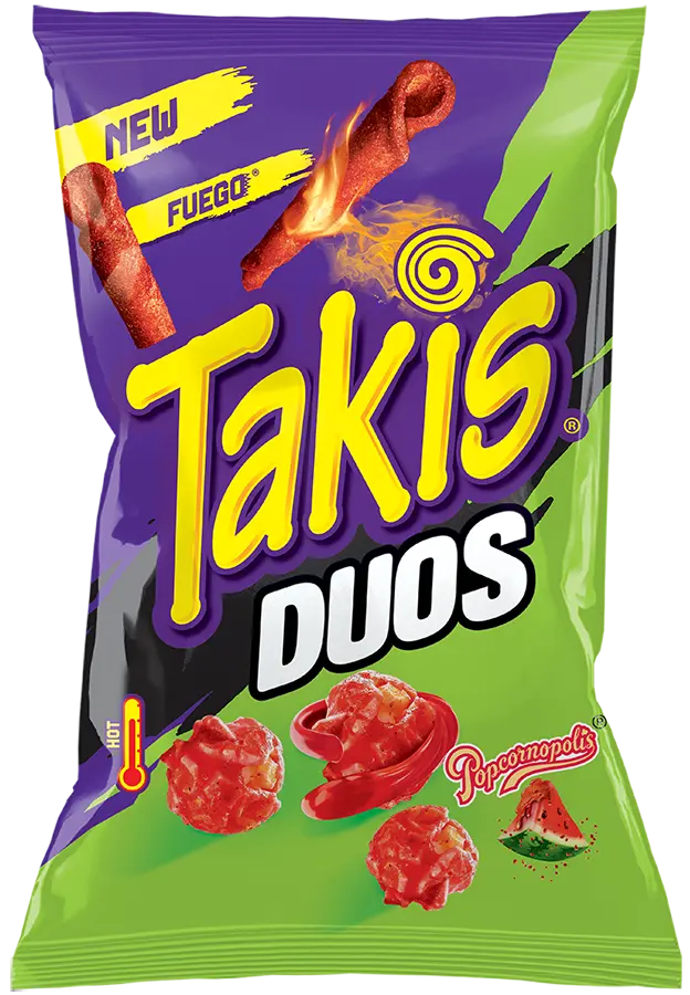 TAKIS DUOS FUEGO POPCORNOPOLIS 198G