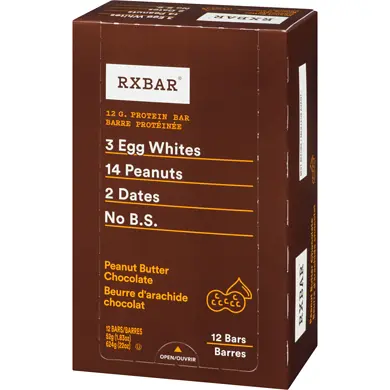 RX BAR PEANUT BUTTER CHOCO 52G/12CT 