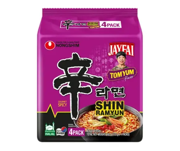NONGSHIM TOM YUM FLVR RAMEN 123G/4PK