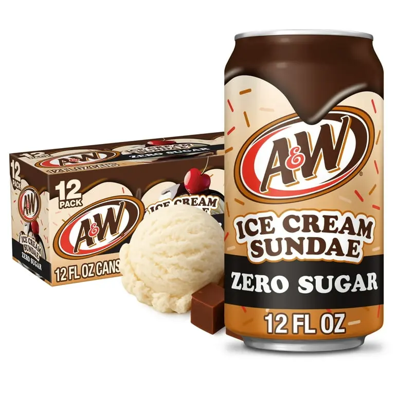 A&W  ZERO ICECREAM SUNDAE CANS 355ML/ 12CT (US)