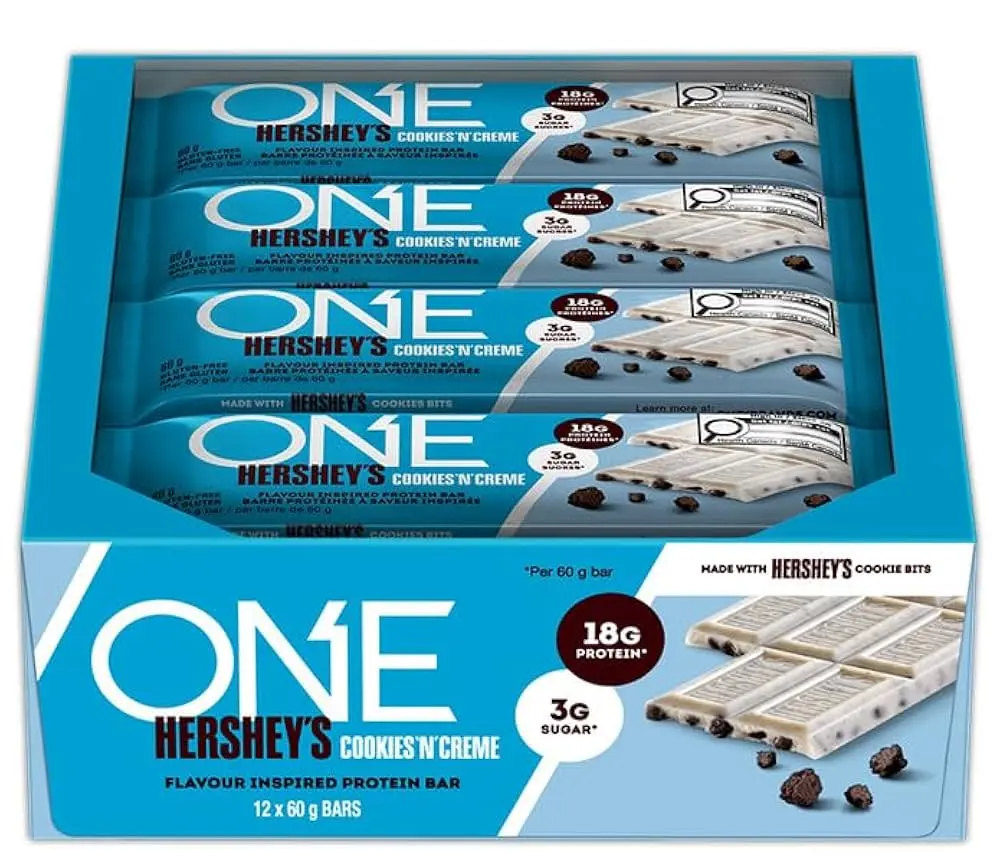 BAR ONE HERSHEY'S COOKIES N CREME PROTIEN BAR 60G/12CT