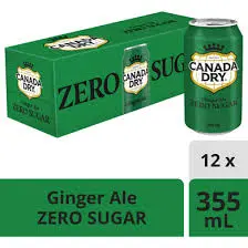 CANADA DRY CANS ZERO GINGERALE 355ML/12CT