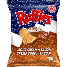 RUFFLES SOUR CREAM N BACON 200G