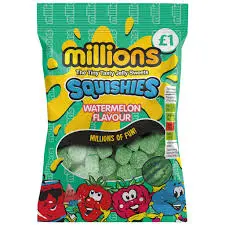 MILLIONS SQUISHIES WATERMELON 100G (UK)