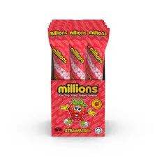 MILLIONS TUBES STRAWBERRY 55G / 12CT (UK) 
