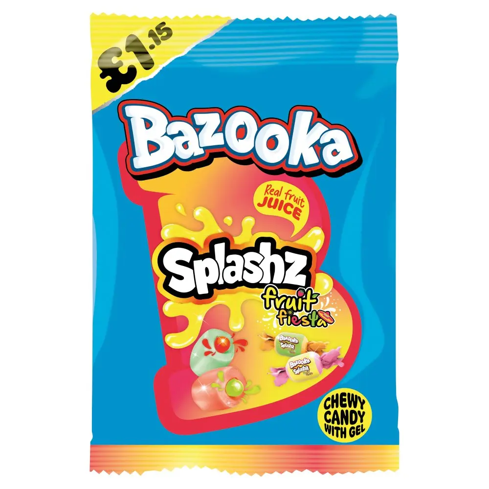 BAZOOKA SPLASHZ FRUIT FIESTA  120G (UK)