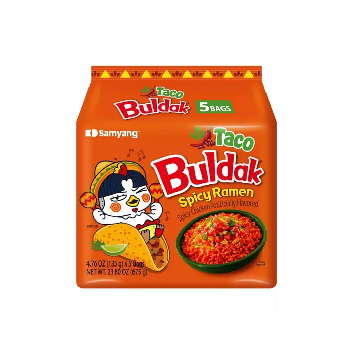 SAMYANG BULDAK TACO SPICY CHICKEN NOODLES 135G/5PK
