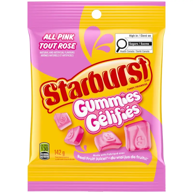 STARBURST ALL PINK GUMMIES  142G