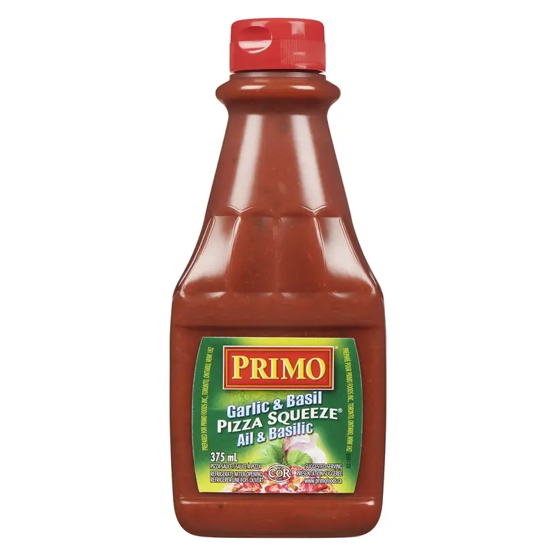 PRIMO GARLIC & BASIL SAUCE SQUEEZE 375ml