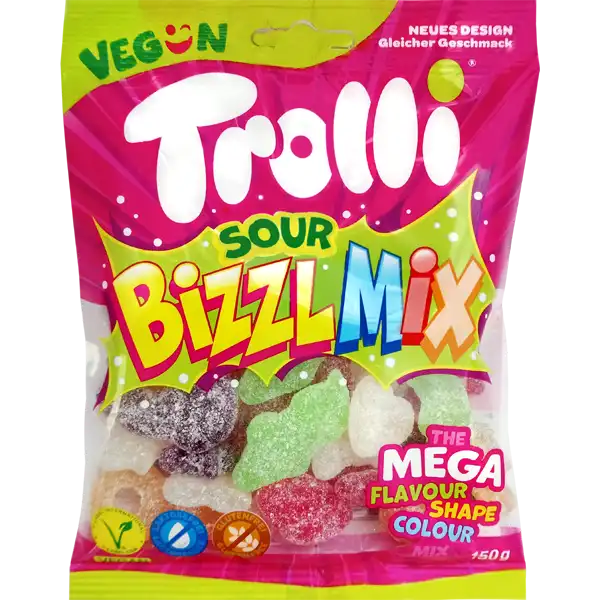 TROLLI SOUR BIZZL MIX 150G (GERMANY)