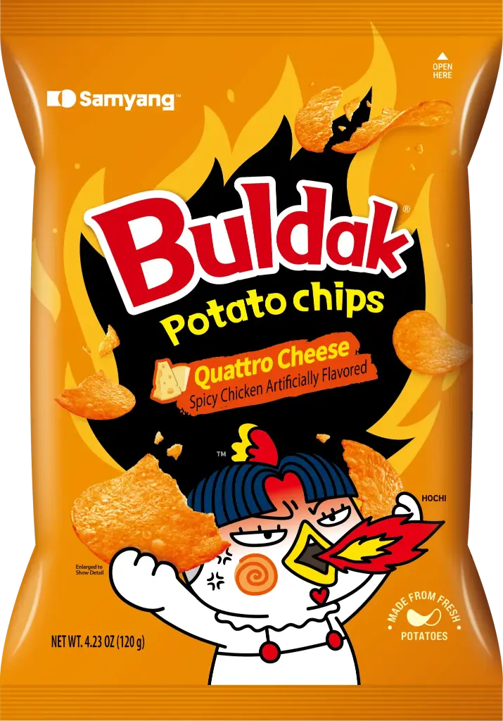 SAMYANG BULDAK QUATTRO CHEESE POTATO CHIPS 120G  