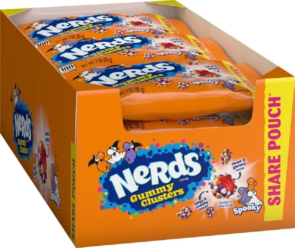NERDS GUMMY CLUSTER SPOOKY SHARE SIZE 85G/12CT