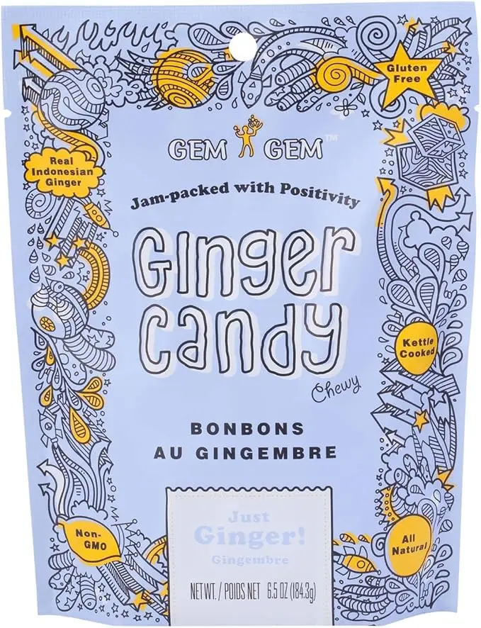 GEM ORIGINAL GINGER CANDY 100G 