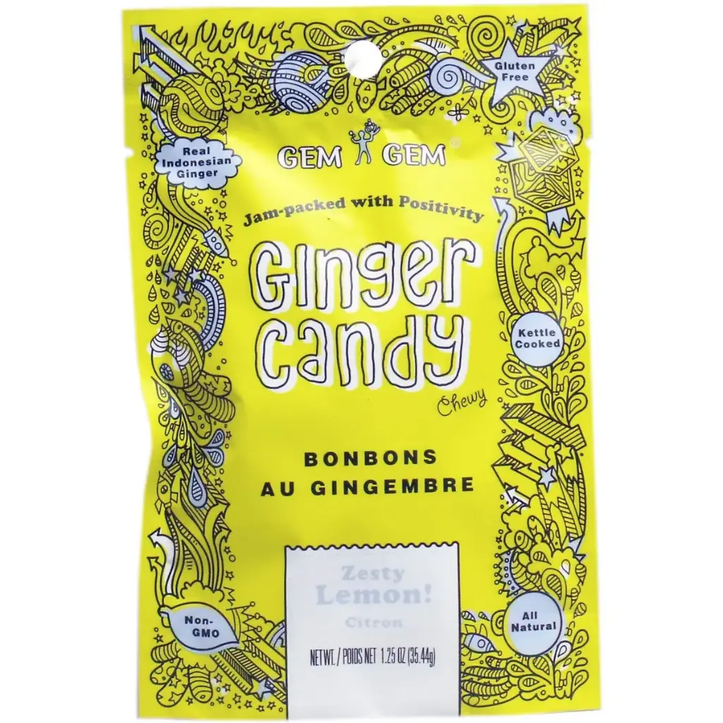 GEM LEMON GINGER CANDY 100G  