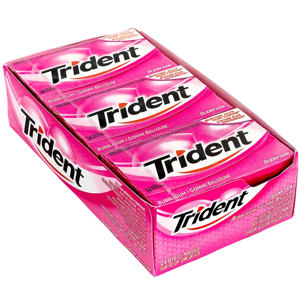 TRIDENT SUPERPACK BUBBLEGUM /12X14PCS 