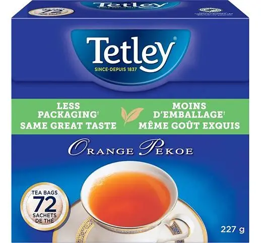 TETLEY TEA ORANGE PEKOE 72BAGS
