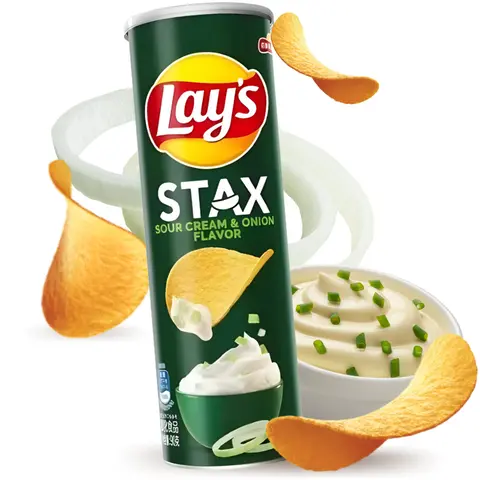 LAY'S STAX SOUR CREAM & ONION FLVR 90G (CHINA)
