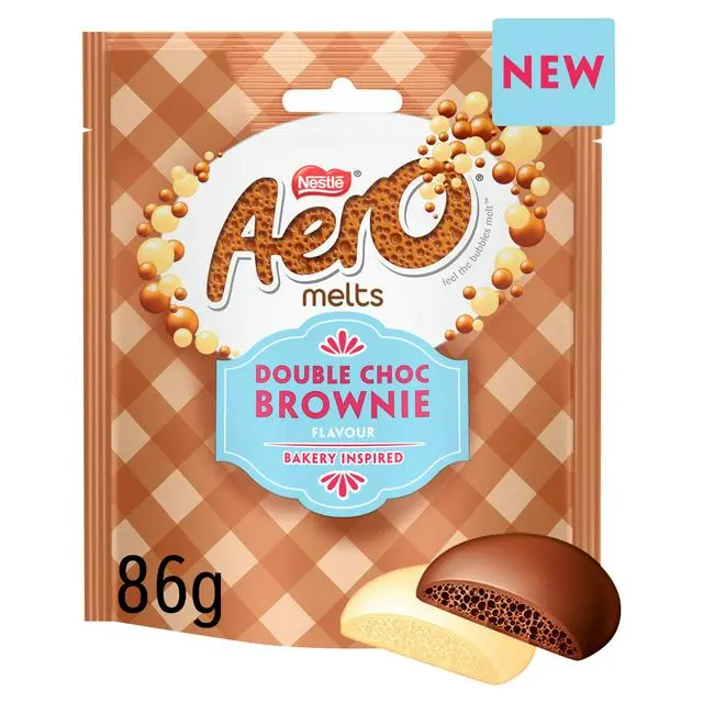 AERO MELTS DOUBLE CHOCO BROWNIE 86G (UK)