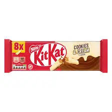 KITKAT 2 FINGER COOKIES & CREAM 8PK (UK)