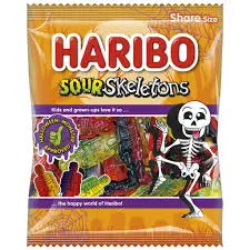 HARIBO SOUR SKELETONS 140G (UK)