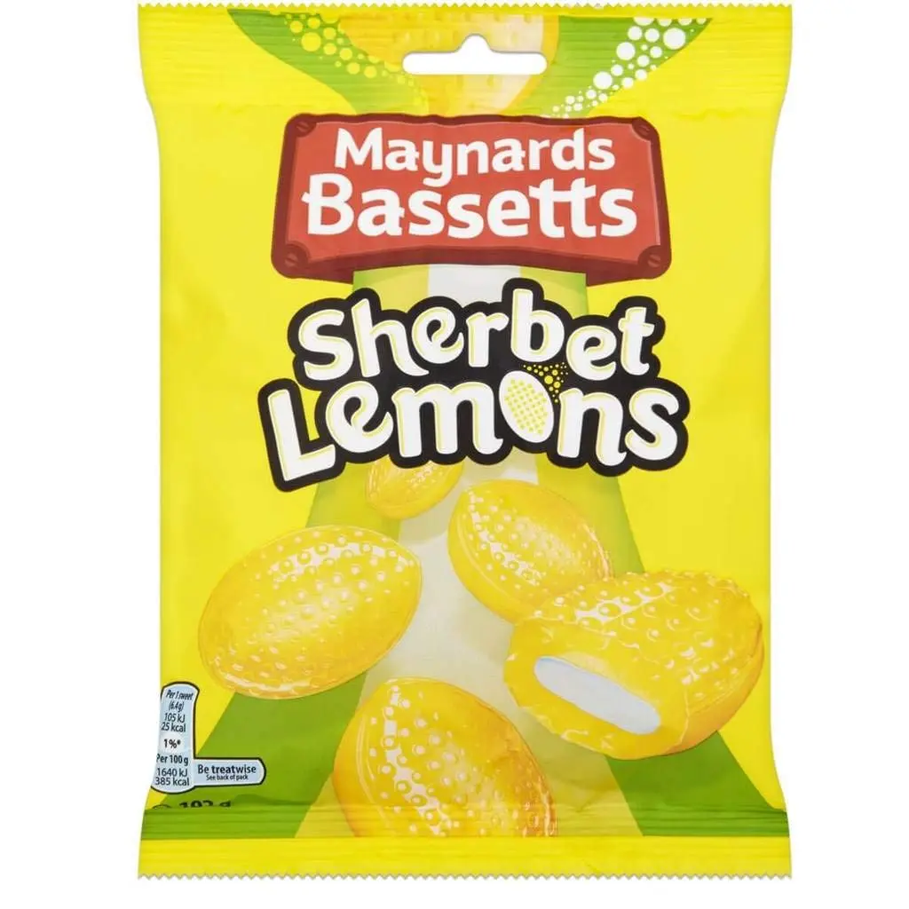 MAYNARDS BASSETTS SHERBET LEMONS 192G (UK)