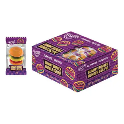 HUER MINI GUMMY BURGERS 9G/60CT