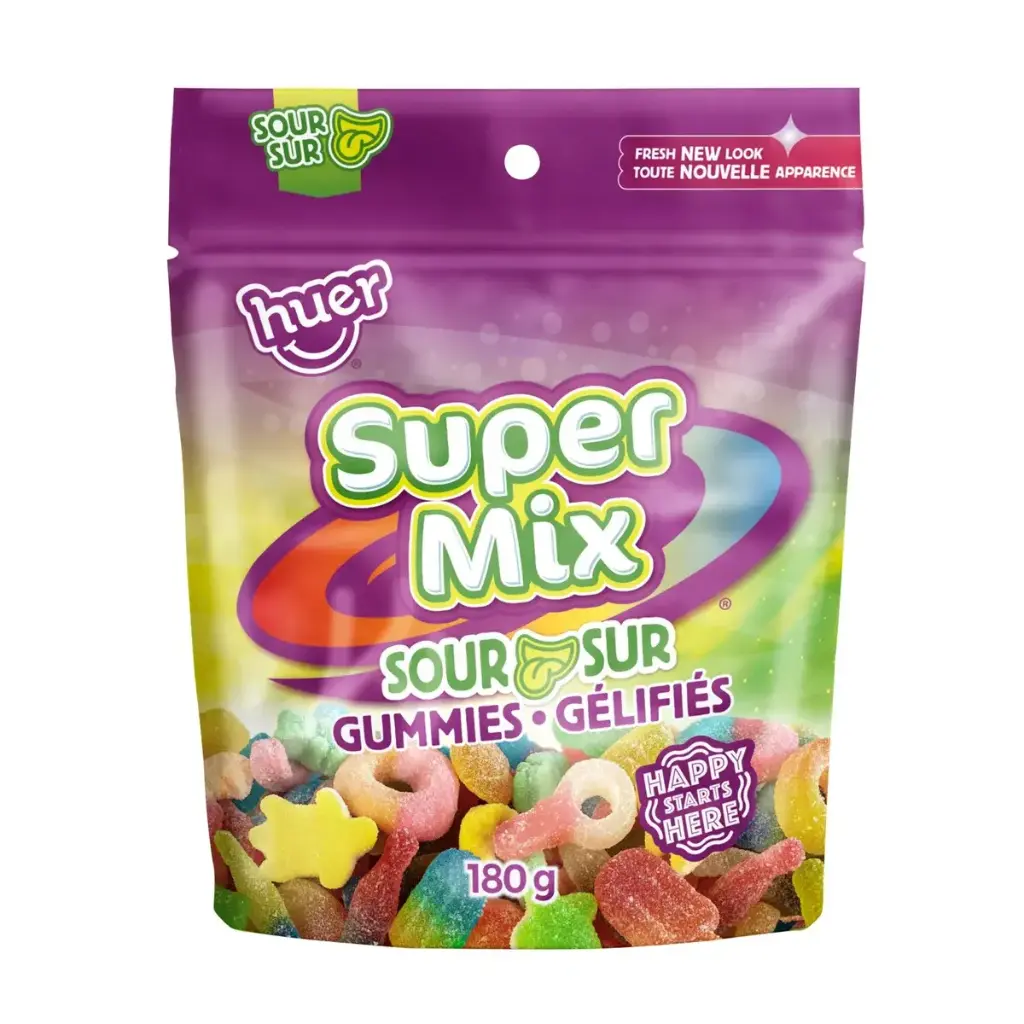 HUER SUPER MIX SOUR GUMMIES 180G