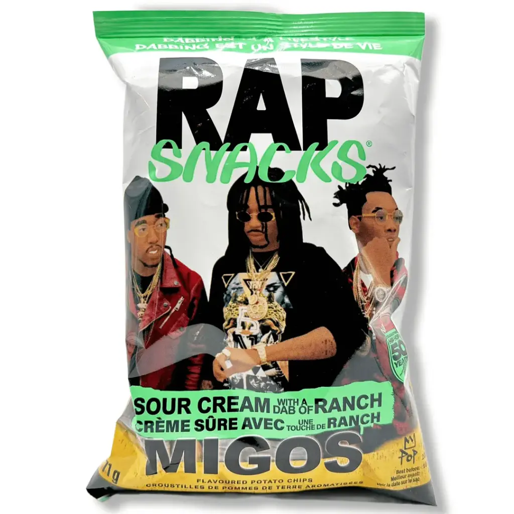 RAP SNACKS SOUR CREAM WITH RANCH MIGOS 71G 
