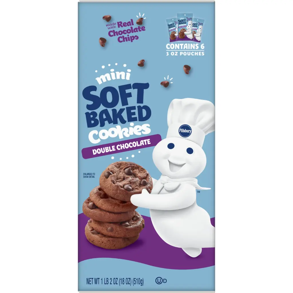 PILLSBURY MINI COOKIES DOUBLE CHOCOLATE 6PK