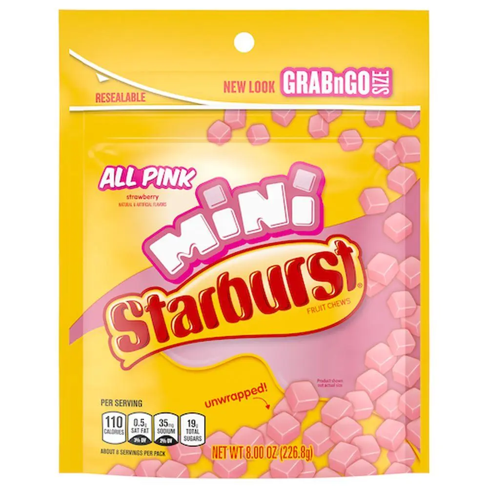 STARBURST MINI ALL PINK PEG 226.8G 