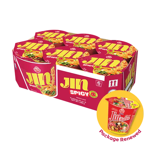 OTTOGI JIN RAMEN BOWLS SPICY 65G/6PK