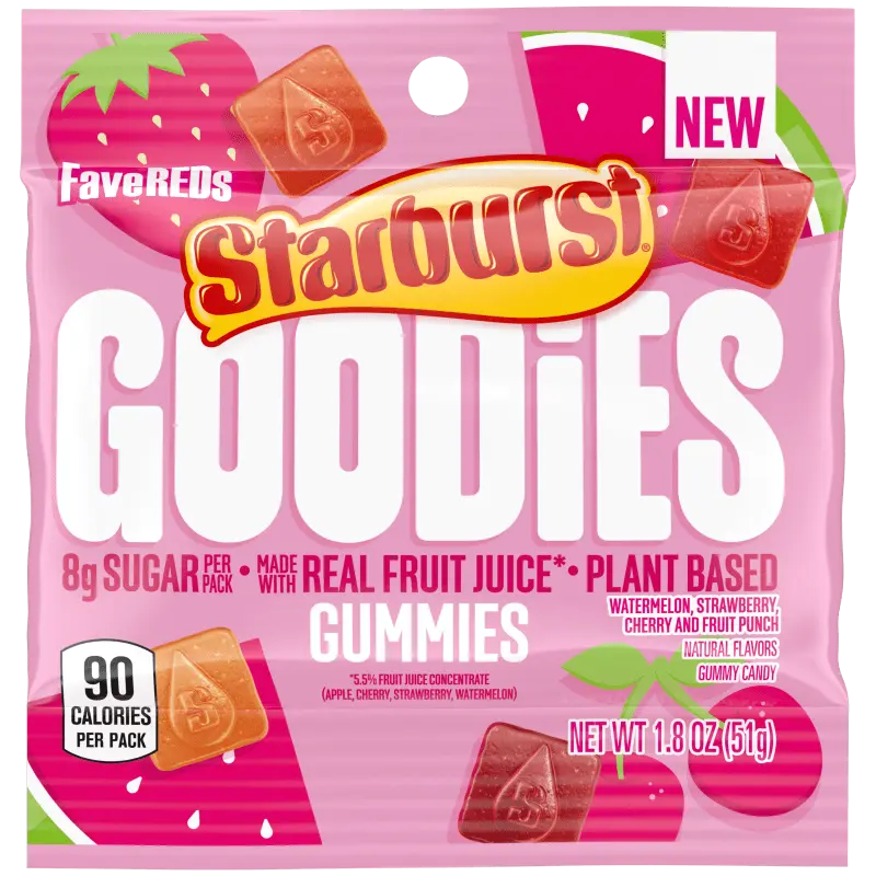 STARBURST GOODIES FAVE REDS GUMMIES 51G (US)