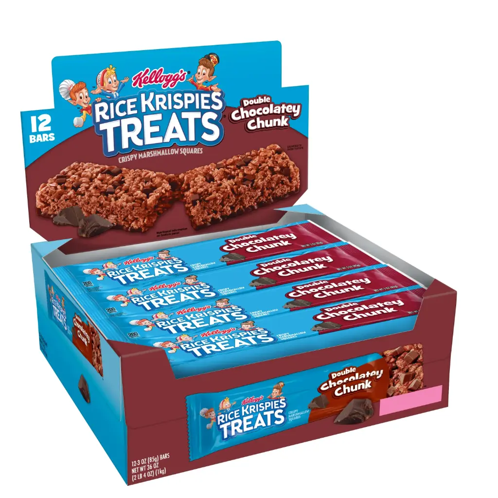 KELLOGG'S RICE KRISPIES DBL CHOCOLATE SQUARES 85G/12CT 