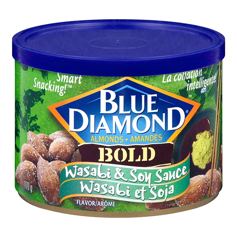 BLUE DIAMOND BOLD WASABI & SOY SAUCE 170G 