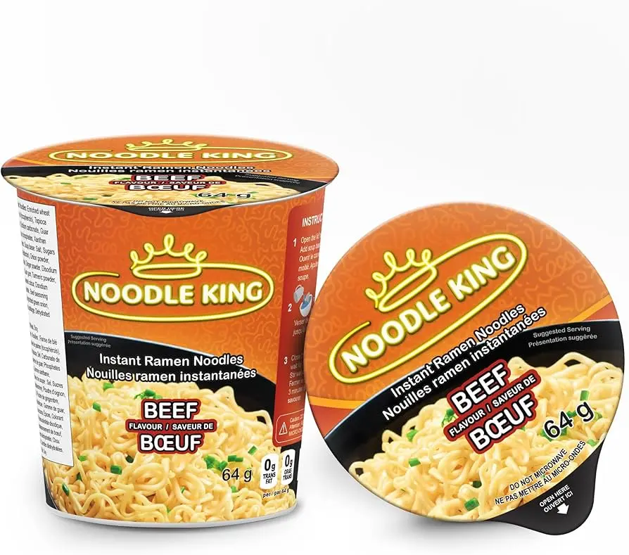 NOODLE KING BEEF CUP 64G/12PK
