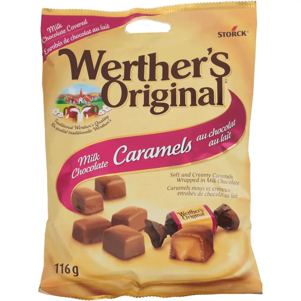 WERTHER'S MILK CHOCOLATE CARAMELS 116G